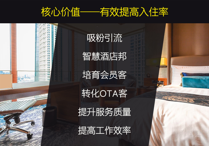 铂金智慧酒店系统的价值——吸粉引流,智慧酒店邦,培育会员客,转化OTA客,提高服务质量,提高工作效率 铂金智慧酒店系统的价值——吸粉引流,智慧酒店邦,培育会员客,转化OTA客,提高服务质量,提高工作效率